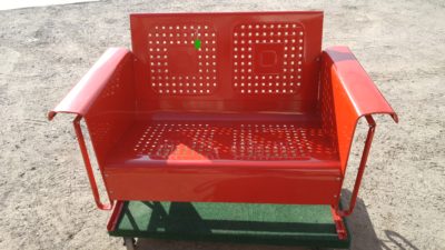 Red Metal Cottage Porch Glider